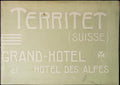 Pale green Territet Grand-Hotel et Hôtel des Alpes album cover with cream lettering