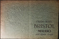 Grand Hotel Bristol Merano brochure cover with embossed heraldic crest