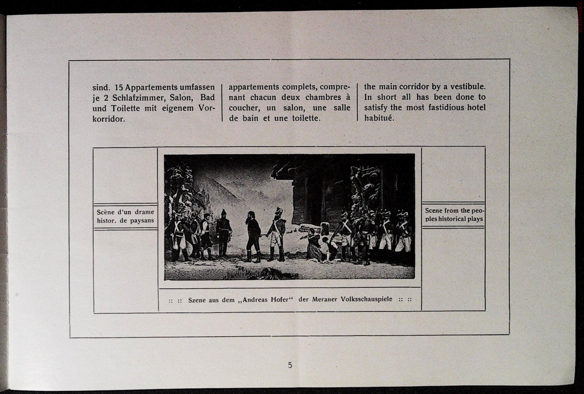 Andreas Hofer scene from the Meraner Volksschauspiele