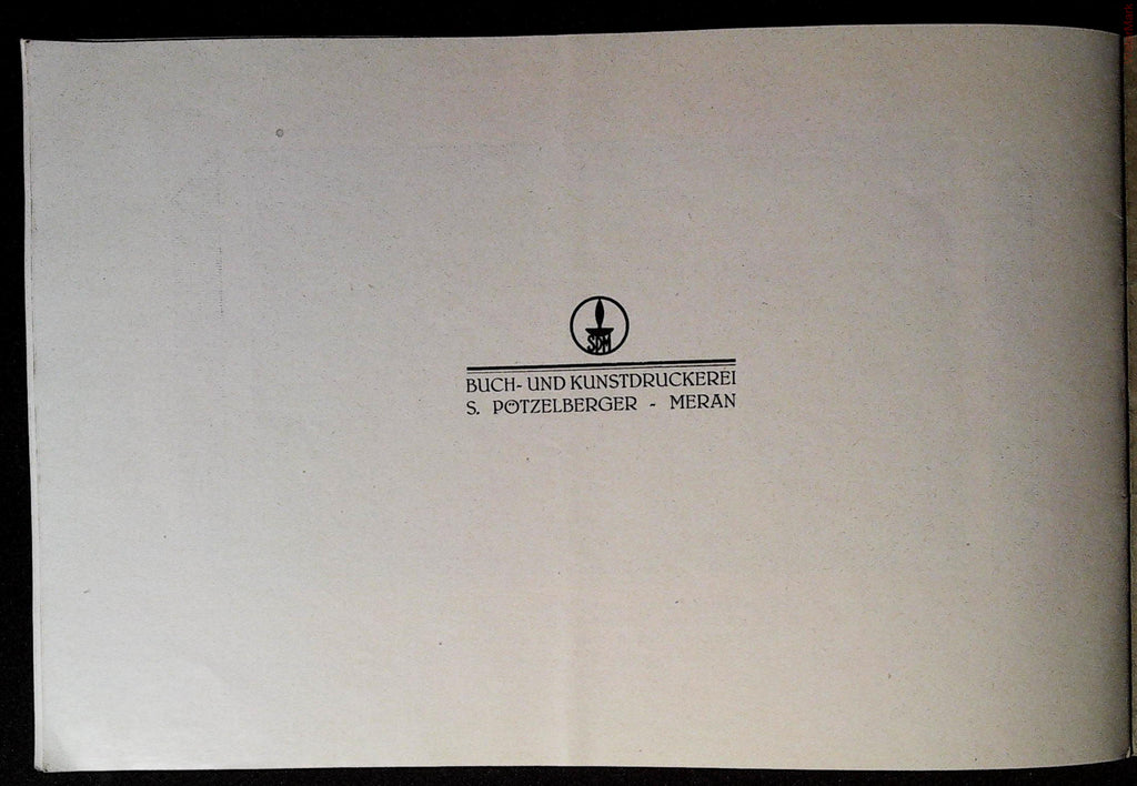 S. Pötzelberger Meran printer imprint