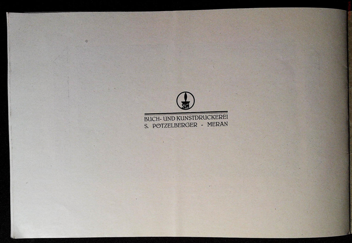 S. Pötzelberger Meran printer imprint